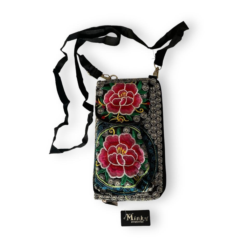 Minky embroidered wallet Mexican talavera design NWT - Picture 3 of 6